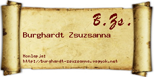Burghardt Zsuzsanna névjegykártya